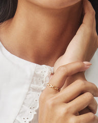 Wren Band Ring in Mixed Metal