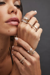 Marisa 14k White Gold Band Ring in White Diamond