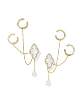 Abbie Gold Convertible Cuff Statement Earrings