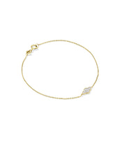 Abbie 14k Yellow Gold Pave Delicate Chain Bracelet