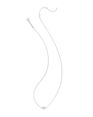 Abbie 14k White Gold Pave Pendant Necklace