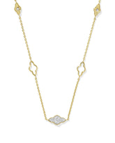 Abbie 14k Yellow Gold Pave Strand Necklace