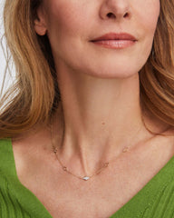 Abbie 14k Yellow Gold Pave Strand Necklace