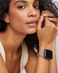 Alex 5 Link Watch Band in Two Tone Stainless Steel