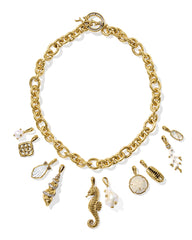 Alexa Gold Statement Charm Necklace