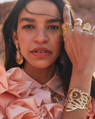 Ansel Rose Cocktail Ring in Vintage Gold