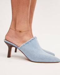 Ari Heart Chain Anklet in 18k Yellow Gold Vermeil