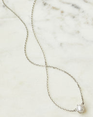Ashton Silver Pendant Necklace in Freshwater Cultured Pearl