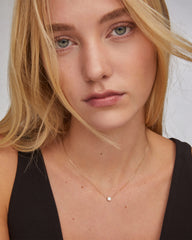 0.25 ct Lab Grown White Diamond Audrey Pendant Necklace in 14k Yellow Gold