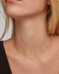 0.25 ct Lab Grown White Diamond Audrey Pendant Necklace in 14k Yellow Gold