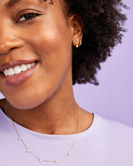 0.3 ct Audrey 14k White Gold Strand Necklace in White Diamond