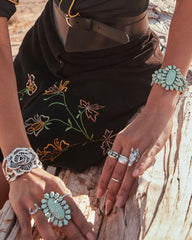Beau Cocktail Ring in Vintage Silver