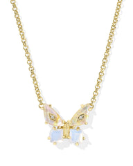 Bianca Butterfly Gold Short Pendant Necklace