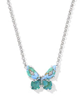 Bianca Butterfly Silver Short Pendant Necklace