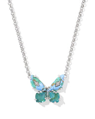 Bianca Butterfly Silver Short Pendant Necklace