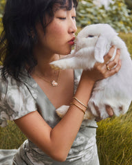 Bunny Gold Short Pendant Necklace