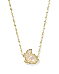 Bunny Gold Short Pendant Necklace