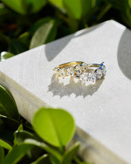 Cailin Silver Crystal Band Ring in White CZ