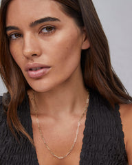 Courtney Paperclip Necklace in Gold