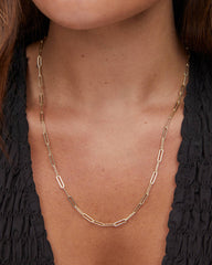 Courtney Paperclip Necklace in Gold