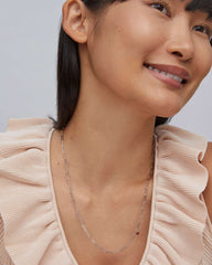 Courtney Paperclip Necklace in Silver