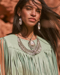 Darby Vintage Silver Drop Earrings