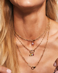 Davie 18k Gold Vermeil Charm in Garnet