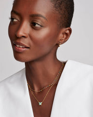 Davie 18k Gold Vermeil Enamel Huggie Earrings