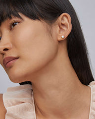 Davie Pearl 18k Gold Vermeil Stud Earrings in Freshwater Cultured Pearl