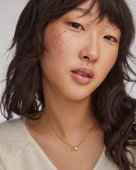 Davie 18k Gold Vermeil Pendant Necklace in Rock Crystal