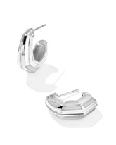 Davie Sterling Silver Shell Huggie Earrings