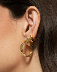 Davie Wide Huggie Earrings in 18k Gold Vermeil