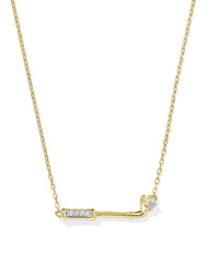 Diamond Accent Golf Club 14k Yellow Gold Necklace