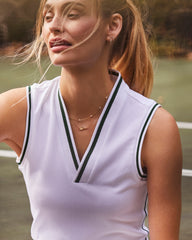 Diamond Accent Tennis Racket 14k Yellow Gold Necklace