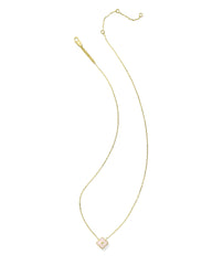 Dira 18k Gold Vermeil Carved Stone Pendant Necklace