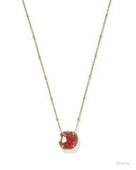 Disney | Kendra Scott Snow White Vintage Gold Apple Short Pendant Necklace in Red Kyocera Opal