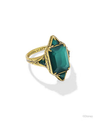 Disney | Kendra Scott The Queen Vintage Gold Cocktail Ring in Dark Green Mother-of-Pearl