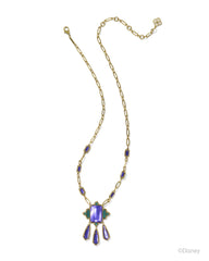 Disney | Kendra Scott The Queen Vintage Gold Statement Necklace in Royal Purple Mother-of-Pearl