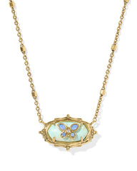 Dolly Parton x Kendra Scott Elisa Butterfly Vintage Gold Short Pendant Necklace
