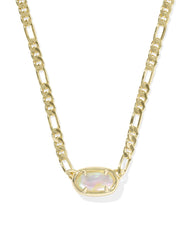 Elisa Gold Figaro Chain Short Pendant Necklace