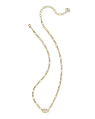 Elisa Gold Figaro Chain Short Pendant Necklace