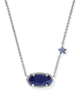 Elisa Silver Pave Star Short Pendant Necklace