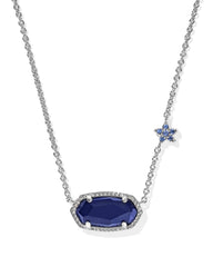 Elisa Silver Pave Star Short Pendant Necklace