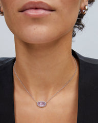 Elisa Silver Pendant Necklace in Amethyst