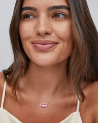 Elisa Silver Pendant Necklace in Azalea Illusion