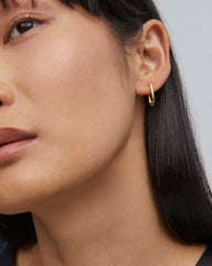 Ellen Huggie Earrings in 18k Gold Vermeil