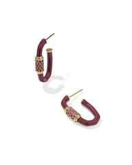 Emery Gold Enamel Hoop Earrings