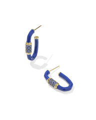Emery Gold Enamel Hoop Earrings
