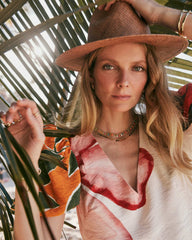 Brown Storm Straw Fedora Hat