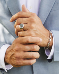 Figaro Chain Bracelet in Oxidized Sterling Silver